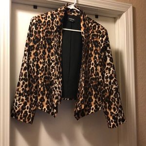 Bebe Leopard Blazer